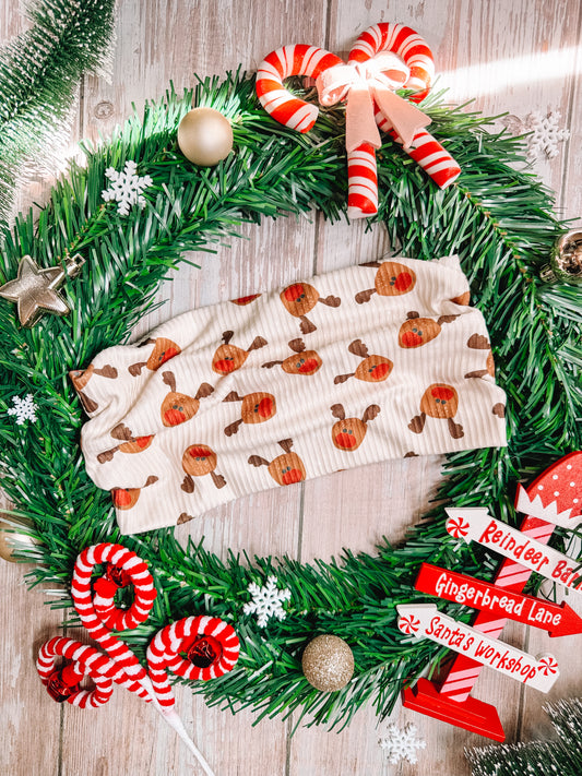 Reindeer Games - Rib Knit Bandeau Band Headband