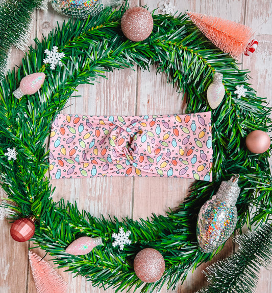 Pinkmas Lights - Faux Knot Headband