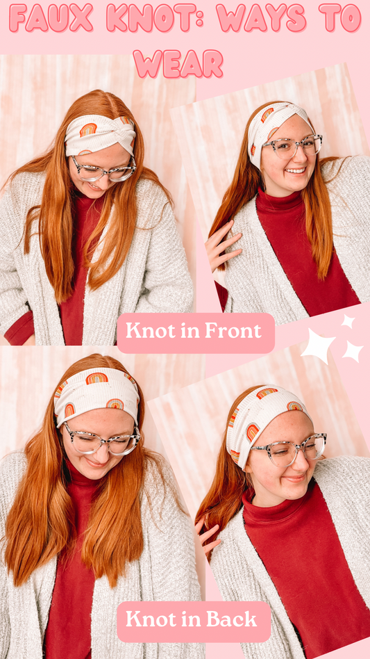 Pinkmas Lights - Faux Knot Headband
