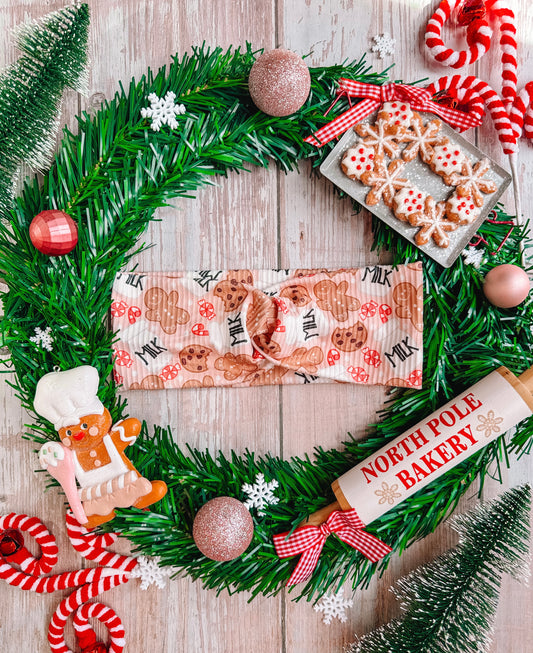 Milk and Cookies - Rib Knit Faux Knot Headband