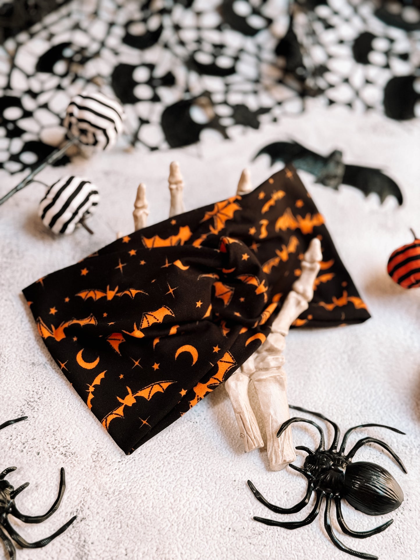 EXTRA WIDE: Bats in the Night - Faux Knot Headband