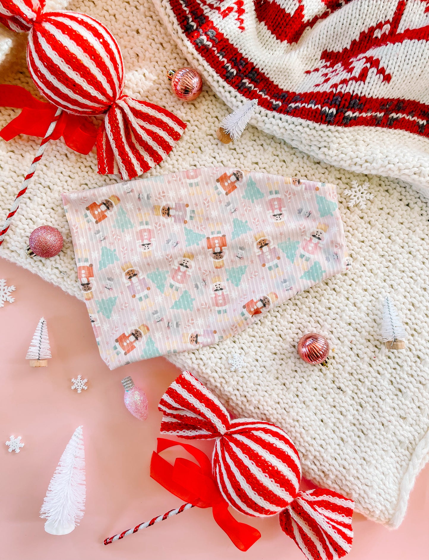 Pastel Nutcrackers - RIB Knit Bandeau Band Headband