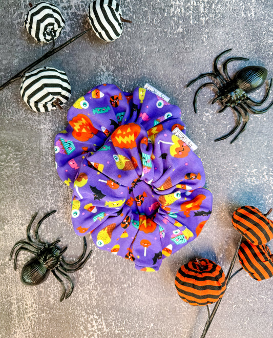 Tricks and Treats - Stretch Cotton Fabric Scrunchie