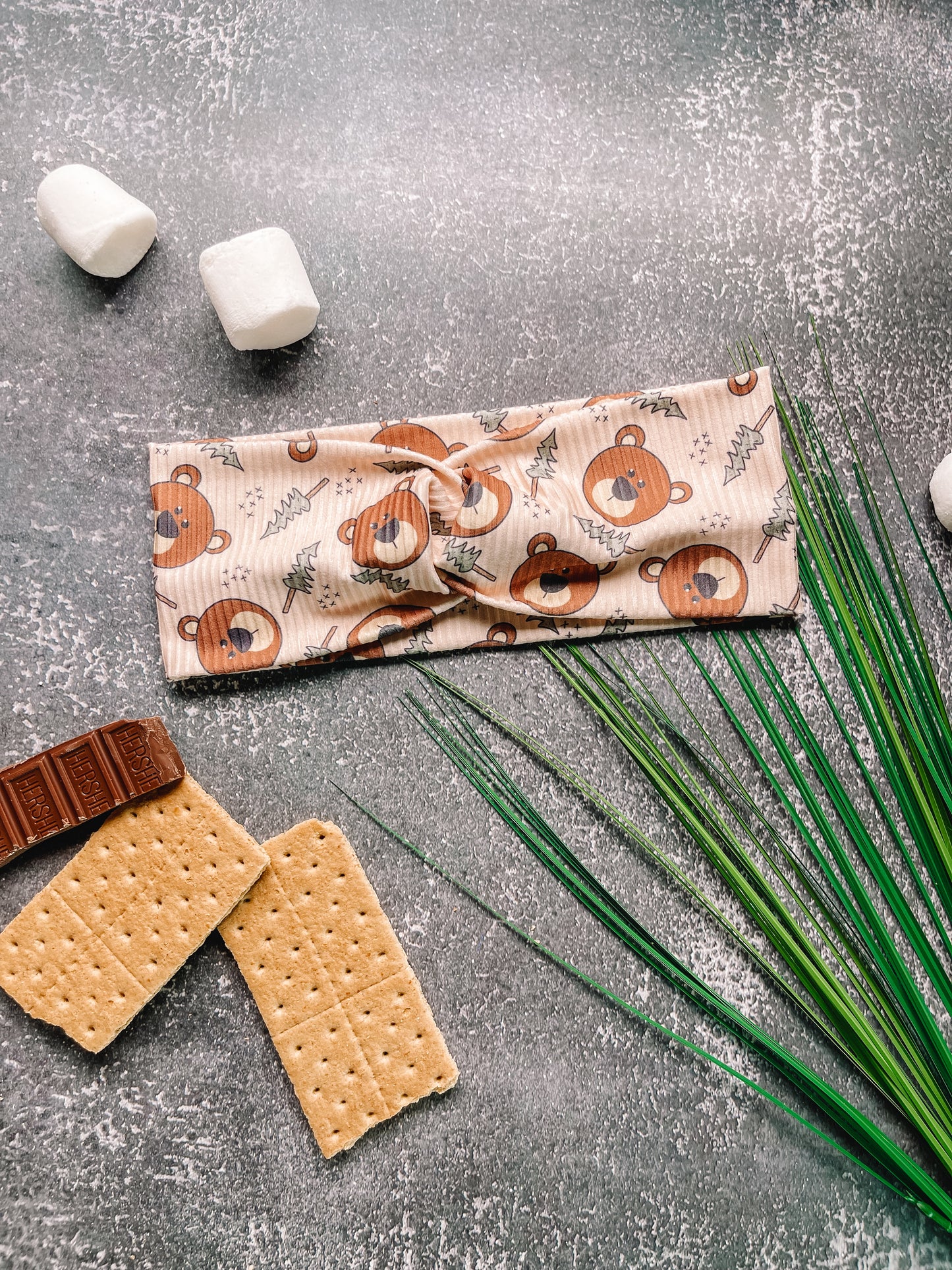 Teddy the Bear - Rib Knit Faux Knot Headband