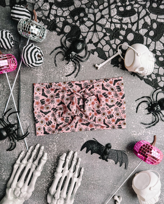 EXTRA WIDE: Bats and Boos - Faux Knot Headband