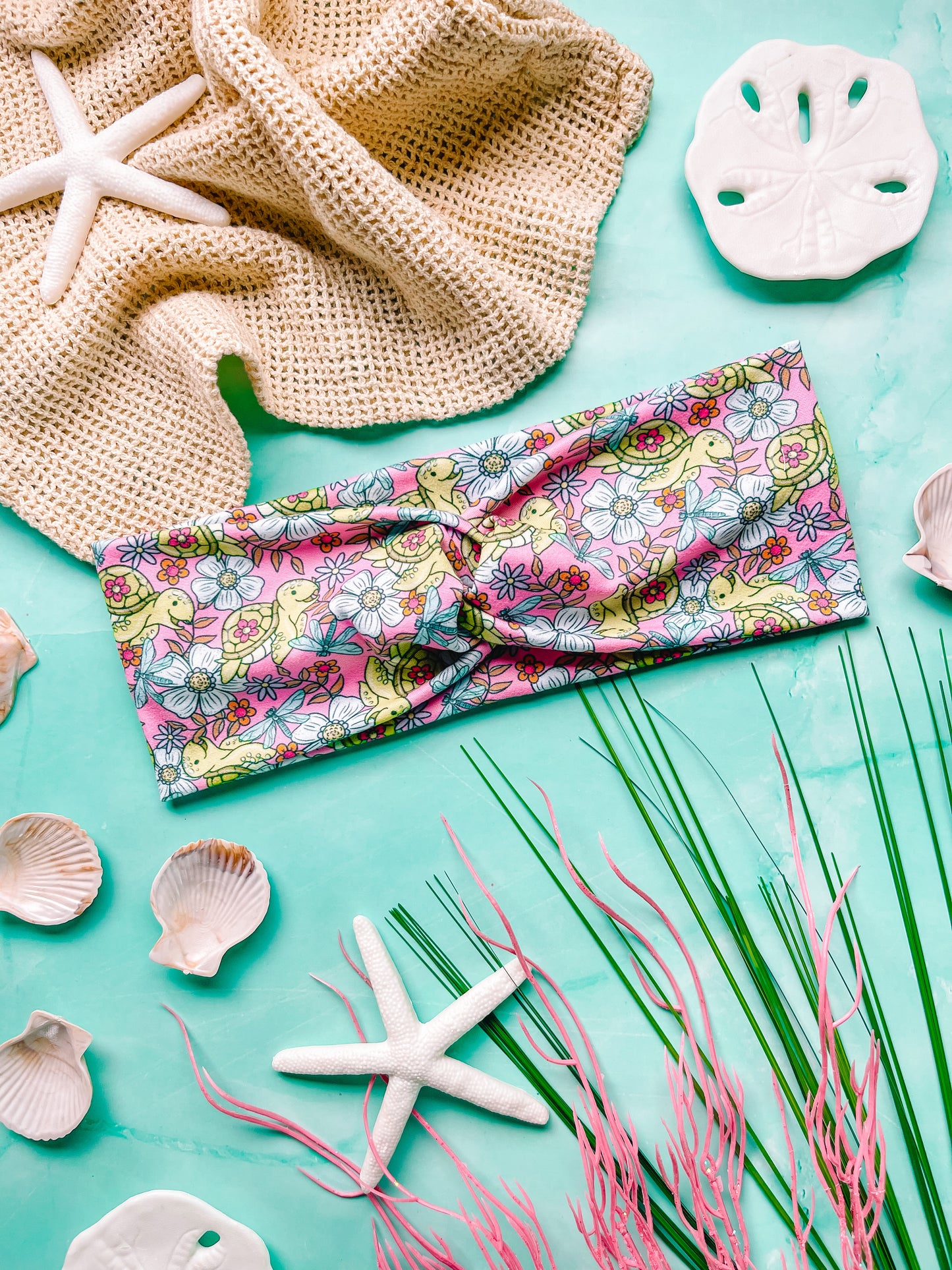 Tropical Turtles - Faux Knot Headband