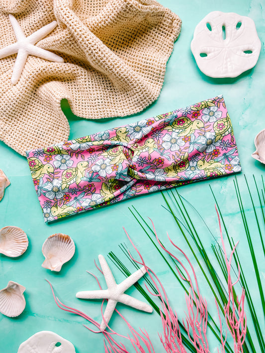 Tropical Turtles - Faux Knot Headband